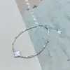 Pulsera de Plata de Ley S925 Plata Triturada Perla de Agua Dulce Barroca Trébol de Cuatro Hojas para Mujer, Pulsera de Lujo Ligero Nicho de Gama Alta