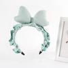 Diadema de ala ancha estilo coreano con lazo grande, diadema con borde de encaje, diadema de maquillaje de celebridad de internet, máscara facial, hebilla para la cabeza