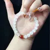 Pulsera de Calabaza de Ágata Roja con Pequeños Dijes de Suerte, Estilo de Moda, Regalo de Cumpleaños, Venta al por Mayor para Transmisiones en Vivo, Regalo de Cumpleaños para Niñas