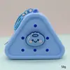 Bolsa de Silicone com Furo Estilo Desenho Animado Mini Carteira de Moedas Bolsa de Cosméticos DIY Bolsa para Fones de Ouvido Pingente de Chaveiro Presente