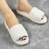 Eva Comercio Exterior Pantuflas para el Hogar Pantuflas Planas Calzado Exterior para Mujer Pantuflas Antideslizantes de Moda Pantuflas Abiertas Casuales para Mujer
