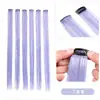 Extensões de Cabelo de Uma Peça Penduradas na Orelha com Mechas Brilhantes, Presilhas Pequenas, Fios Dourados e Prateados para Cobrir Cabelos Grisalhos, Extensões de Cabelo Coloridas, Lurex