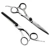 Cg 6.0 pulgadas Huo Tijeras de Peluquería de Tornillo Coloridas Tijeras de Cortar el Cabello Tijeras Planas Tijeras para Flequillo Tijeras Adelgazadoras