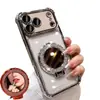 Funda antigolpes de cuatro esquinas adecuada para iPhone 17, con espejo y soporte magnético, cubierta protectora temática del espacio para Apple 18 Pro Max