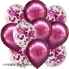 Set de Globos de Lentejuelas Perladas para Decoración de Fiesta de Cumpleaños, Combinación de Colores Mixtos de Globo de Látex