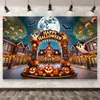 Tecido de Fundo Transfronteiriço Halloween Banner de Alta Qualidade Tecido de Tapeçaria Festival Fantasma Layout de Cena Externa Tecido Decorativo para Pendurar Personalização