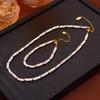 Elegante Francés Temperamento Elegante Cálido Estilo Casual Traje de Joyería Diseño de Concha con Cuentas Nicho con Sentido del Diseño Todo Combinable Joyería de Acero de Titanio