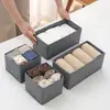 Caja de Almacenamiento Gran Capacidad Organizador Dividido Contenedor de Almacenamiento de Ropa Pantalones Plegable Compacto Armario Cajón Almacenamiento de Ropa Interior
