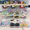 Paquete de 4 Gomas para el Cabello Infantiles, Pinzas Pequeñas para el Cabello, Gomas para el Cabello que no Dañan para Bebés Niñas, Gomas para Recoger la Cola de Cabello para Niñas Pequeñas