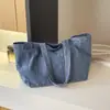 Bolsa de mezclilla transfronteriza, bolso de hombro casual, gran capacidad, ligero, elegante, adecuado para estudiantes y para ir al trabajo
