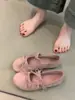 Primer Encuentro con los Zapatos Planos de Lazo de la Temporada para Mujer, Zapatos Mary Jane Retro Estilo Francés