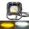 Nova arma de aço pequena de duas cores Holofote LED para Motocicleta Farol à prova d'água Luz alta e baixa 12-80v Caminhão Carro Universal