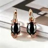 Pendientes Coloridos Populares Yanbai Transfronterizos Temu Exquisitos Pendientes de Cobre Incrustados con Circonita Lujo Ligero Pendientes de Oro de Alta Gama