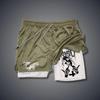 Shorts de Verão para E-commerce Transfronteiriço 2025 Estampa Digital 3D Shorts Casuais Masculinos Respiráveis de Camada Dupla