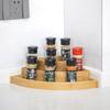 Estante de almacenamiento de bambú personalizado almacenamiento de condimentos de cocina almacenamiento de esquina de mesa ordenado caja de almacenamiento de tres capas material de bambú