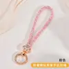 Funda de Teléfono de Lujo Ligero con Forma de Pata de Oso Incrustada de Diamantes con Cordón, Almohadilla para Teléfono, Cadena de Teléfono de Diamantes Brillantes, Accesorio Universal para Teléfono para Mujeres