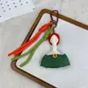 Estilo Coreano Nuevo Tela Rellena de Algodón Gato y Conejo de Dibujos Animados Llavero Delantal de Moda Conejo Broche Colgante Accesorio Versátil para Bolso