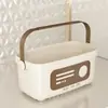 Cesta de baño cesta de mano cesta para llevar cesta de baño cesta de lavado caja de almacenamiento para artículos de baño masculino femenino baño azul dormitorio