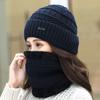 Gorro de invierno para mujer, moderno, cálido, para otoño e invierno, de lana combinable, con forro polar, de punto, estilo coreano, para ciclismo y protección auditiva.