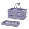 Cesta de Compras Plegable, Cesta de Picnic, Cesta de Almacenamiento Plegable, Artículos Esenciales para Acampar al Aire Libre, Cesta de Compras Portátil para Supermercado