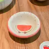 Prato de Tempero de Frutas Fofo e Esteticamente Agradável, Prato de Mergulho Cerâmico Moderno para Uso Doméstico, Prato Pequeno para Molho de Soja, Tempero de Fondue e Vinagre