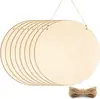 Letrero Redondo Perforado para Puerta de 30 cm Pieza Redonda de Madera en Blanco Manualidades DIY Decoración Navideña de Madera