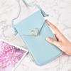 2025 Nueva Bolso Pequeño Cruzado de un Solo Hombro con Hebilla al por Mayor Corazón Transparente Pantalla Táctil Minimalista Vertical para Teléfono de Estudiante