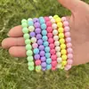 Pulseira Infantil Colorida de Contas Meninas Pulseira Fofa Cor de Doce Contas de Plástico Pulseira Colorida de Contas Venda por Atacado