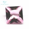 Fábrica atacado quadrado de vidro rosa pedra nua artificial pontiagudo inferior quadrado ângulo reto carro flor rosa gema de vidro