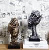 Figuras abstractas retro simples nórdicas que no escuchan los adornos escultóricos, decoración de la entrada de la sala de estar del hogar, adornos de escritorio