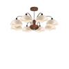 Lámpara de Techo Digya Crema Estilo Mid-Century Cáscara de Huevo Sala de Estar Luz Principal Nogal Retro Gama Alta Protección Ocular Dormitorio Comedor