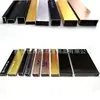 Canal en forma de U de aleación de aluminio, tira de titanio, moldura decorativa metálica para techo, perfilado de pared de fondo de aleación de titanio y moldura decorativa