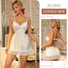 Saia Curta Riscada de Cetim Perolado para Mulheres, Novo Produto de Verão, Camisola que Marca a Cintura com Recortes e Bojos, Camisola Sexy de Alcinha