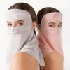 Máscara de Seda de Amora para Mulheres, Máscara Facial de Verão de Rosto Inteiro, Máscara Facial com Proteção Solar, Proteção para o Pescoço, Máscara Facial, à Prova de Poeira e Vento