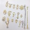Novos Acessórios para Nail Art 2024 Escolhas de Influenciadores Lz Borboleta para Nail Art Joias com Zircônia Banhadas a Ouro Real Escolhas do Xiaohongshu