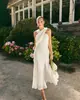 Sitio Independiente de Amazon Ropa Europea y Americana Color Puro Gasa Serpentina Vestido Delgado Tubo Sin Mangas Moda Mujer 8164
