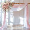 Arco de Velos de Boda Decoración Set de 2 Piezas Diseño de Lugar de Boda al Aire Libre Cortina de Tela Colgante Decoración de Boda