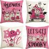 Almofada Popular de Halloween da Amazon Fantasma Estampa de Abóbora Material de Linho Capa de Almofada Decorativa Americana de Halloween