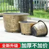 Maceta de Resina Plástica Engrosada Extra Grande para Exteriores, Jardín, Plantación de Árboles de Hierro y Frutales, Adecuada para Nenúfares y Lotos
