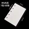 Páginas Interiores de Recambio para Cuaderno Planificador M5 Planificador A8 Hojas Sueltas de Recambio Páginas Interiores en Blanco
