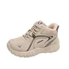 Zapatos de Padre de Terciopelo Plus para Invierno Estilo Coreano para Mujer Versátiles Nuevos Zapatos de Algodón Cálidos Suela Gruesa que Aumentan la Altura 2026 Zapatos Deportivos para Mujer K5705