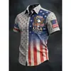Camisa de Manga Corta Elástica en Cuatro Direcciones con Estampado Digital 3D, Nueva de Verano 2026 Transfronteriza Europea y Americana para Hombre, Casual y Moderna