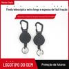 Fivela Retrátil para Mochilas, Clipe Retrátil para Garrafa de Água, Chaveiro de Cinto, Crachá Retrátil de Liga de Zinco
