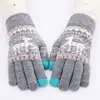 Guantes de invierno para mujer táctiles de cachemir de una sola capa cálidos lindos de ciervo guantes de estudiante fabricantes al por mayor