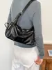 Bolso de hombro multi-bolsillos estilo coreano para el día a día, bolso de piel suave, bolso versátil de moda, bolso de motero, bolso cruzado, bolso de mano