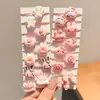 Coloridos pasadores de pelo de pulgar estilo coreano para niños y niñas, lindas diademas, dulces cordones para el pelo de niños, gomas elásticas de alta elasticidad, accesorios para el pelo