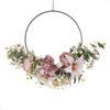 Flor decorativa Jing Maple Lily Tea Rosa único anel de parede pendurado simulação de flor design de casamento segurando buquê de flores decoração de parede CF01089