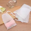 Rede Espumante para Sabonete Artesanal Fabricante Y para Lavar o Rosto, Bolsa Rede Dupla Camada para Espumar Sabonete, Logo Personalizável