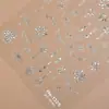 Redanco5D Embutido Popular Adesivos para Nail Art de Natal Laser Dourado e Prateado Cristal de Gelo Floco de Neve Adesivos para Unhas He1326