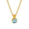 Popular OL estilo elegante natural pedra preciosa zircão pingente de colar design banhado 18k colar moda comutador deve